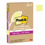 3M POST-IT 利貼 狠黏 環保橫格便條紙 101X152MM（45張 /本）黃色4本 /盒 4621R-4SSCY