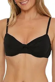 [Trina Turk] Women's Standard Joplin Underwire Bikini Top, Adjustable, Tie Back, Swimwear Separates