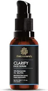 THEA NATURALS 10% Niacinamide Face Serum for Acne Marks, Blemishes & Oil Balancing with Zinc | Skin Clarifying Anti Acne Serum for Oily & Acne Prone Skin | 30ml
