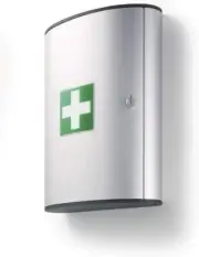 Durable First Aid Box Large Includes First Aid Cross Sticker, Cylinder Lock, 2