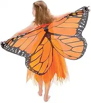 Costumes Monarch Butterfly-Wings For Girls Fairy Wings With Antenna Headband Mask Dr Up Cape Par 2B 1