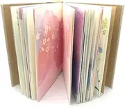 Siixu Colorful Blank Notebook, Unlined Journals to Write in for Women and Girls, Hardcover Personal Diary, Unique Pretty Watercolor Design, 192 Pages, 2 Bookmarks, Unruled