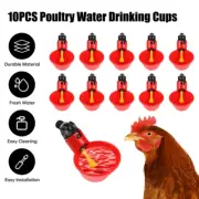10X Automatic Feeder Poultry Water Drinking Cups for Poultry Chicken Hen Birds