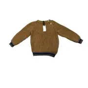 One More in the family Brown and Gray Pablo Pullover Sweater