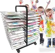 Mobile Art Drying Rack, for Classrooms, Art Studio and Drawings, Paint Drying Stack Rack Removable Shelves, Art Storage Painting Drying Rack with Lockable Wheels,50layers