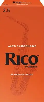 Rico Alto Sax Reeds, Strength 2.5, 25-pack