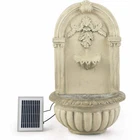 Potenza Fountain Solar Powered Water Feature Wall Mount or Freestanding LED