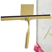 Stainless Steel Shower Squeegee for Shower Doors with 1 Adhesive Hooks