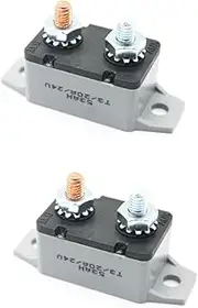 Angoily 2pcs Manual Reset Circuit Breaker 20a 24v for 12/28v Dc Systems Ip66 Waterproof 15in-lb Torque 2.5ka Interrupt Rating Chargers Audio Automotive Trucks Marine Rvs Trolling Motors