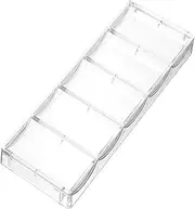 NAMOARLY Professional Chip Case Serving Tray Transparent Chip Rack Storage Box Tray Chips Household Acrylic Chip Box Poker Chip Holder Convenient Poker Chip Tray