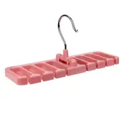 3 PCS Multifunctional Home Organizer Wardrobe Tie Rack Storage Rack, Color:Pink