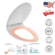 Ergonomic Heated Toilet Seat with Soft Close & Night Light - Elongated Design