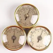 Outdoor Barometer,Barometer Thermometer Hygrometer,3 Pieces Combined Weather Barometer,72mm/2.83in Analog Weather Station,Dial Type Barometer,for Car,Terrace,Office,Living Room,Warehouse