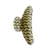 Culturesse Della Retro 11cm Checkered Hair Claw/Crab Women's Accessory Crescent