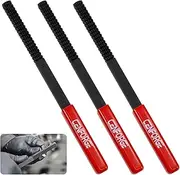 3Pcs Metric & SAE Thread File Set - Restorer Kit & Repair Tool for External Bolts, Screws, Pipes with Safety Caps