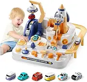 Car Adventure Toys,Toys for 3 Year Old Boys,Cars Race Track Toys with 6 Toy Vehicle, Educational Toys Montessori Toy Gifts for 3 4 5 6 Year Old Girls Boys