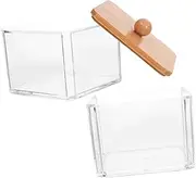 Ciieeo Cotton Pad Dispenser Holder Small Bathroom Organizer Storage Jars Cotton Swab Jars Portable