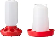 Generic Chick Feeder and Waterer Kits Durable Starter Kits for Quail Chicks Backyard