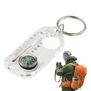Multifunction Guiding Compass Thermometers Keyring Multi-Tool For Hiking