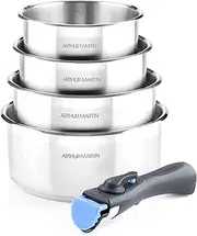 [Arthur Martin] 5589 Cookware Set, Pan and Pots for All Hob Types, Large