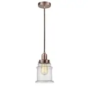 Innovations W Canton Mini Pendant, AC Seedy/Bell/Brown - 100AC-10BR-0H-AC-G184