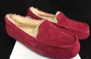 Ugg Australia Ansley Crystal Diamond Oxblood Pink Red Shoes Slippers 1012885