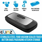 Stainless Steel Food Vacuum Sealer Touch Button Bags Packaging Kitchen Storage