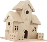 Toyvian Wooden Bird House Delicate Nest for Pet Birds Natural Hanging Sleeping Nest Home Adornment for Garden Shop Office Decor