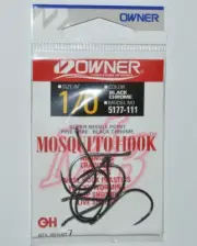 owner bass drop shot wacky minnow mosquito nose hook 5177-111 size 1/0
