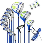 Costway Men's Complete Golf Clubs and Bag Set, Golf Stand Bag with 460CC #1 Driver, #3 Fairway and #5Hybrid with Headcovers, #5#6#7#8#9#P #S Irons and Putter, Right Handed