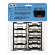 Wahl Stainless Steel Attachment Guide Combs - 8 Pack with Storage Box