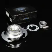 NRG STEERING WHEEL LOCK QUICK RELEASE ADAPTOR KIT GEN 3.0 SILVER+FLARED RING