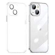 SULADA Crystal Steel Series TPU+Tempered Glass Clear Case for iPhone 15 Plus Protective Phone Cover