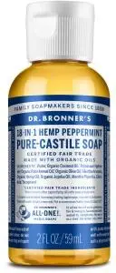 DR. BRONNER'S Pure-Castile Soap Liquid (Hemp 18-in-1) Peppermint 59ml