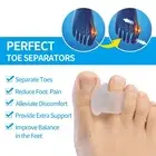 Bunion Toe Corrector Orthotics Straightener Separator Pain, Pair Silicone Gel
