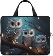 Laptop Case Sleeve Shockproof Computer Carrying Bag Owl on Tree Notebook Case Cover Laptop Bag Water Resistant Computer Cases Tablet Briefcase for Travel Business 17 Inch