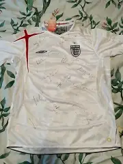 2006 World Cup England Signed Home Jersey