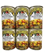 6 CANS Margaret Holmes Triple Succotash corn beans tomatoes 14.5 oz Can