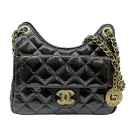 在飛比找Yahoo奇摩購物中心優惠-CHANEL 香奈兒 Mini Hobo Bag 經典雙C 