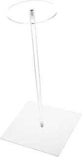 HORIALENCE Clear Acrylic Hat Stand Holder Pedestal Display Rack for Baseball Caps Wigs and Fisherman Hats Easy Assembly Versatile Mannequin Head Stand for Tabletop Showcase