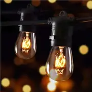 74m LED Festoon String Lights Outdoor Christmas Wedding Waterproof Garden Decor