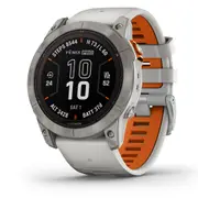 Garmin fenix 7X Pro Sapphire Solar - Titanium - Gray/Orange band