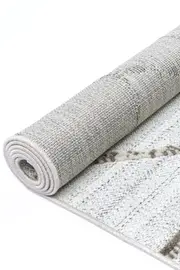 Aresa Cream Beige Geometric Runner Rug