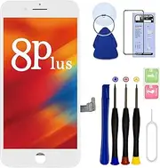 5.5 Inch for iPhone 8 Plus(A1864,A1897,A1898) Screen Replacement,3D Touch LCD Digitizer Display for iPhone 8 Plus,with Repair Tools Kit (White)