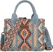 [Montana West] x Wrangler Mini Tote Bag for Women Boho Aztec Crossbody Purse Top Handle Handbags