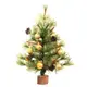 摩達客60cm高級開花黃枝松針原木底座聖誕樹/含金球松果配件 YS-GT2320004 (4.8折)