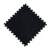 Norsk Gym Floor Tile 25.2"X25.2" Mat Foam Interlocking Black/White (4-Pack)
