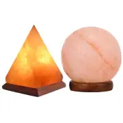 USB Pyramid Himalayan Salt Lamp with 8 Colors Changing + Ball Himalayan Salt ...