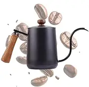 Tea Kettle Gooseneck, Hand Drip Kettle, Stainless Steel Tea Kettle, Coffee Brew Gooseneck Jug, Heated Water Kettle (9.96x3.54x5.51) for Home, Camping or Travel Use, Color Black