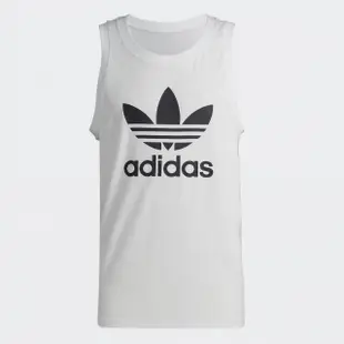 【adidas 愛迪達】背心 男款 運動背心 慢跑 三葉草 亞規 TREFOIL TANK 白 IA4808